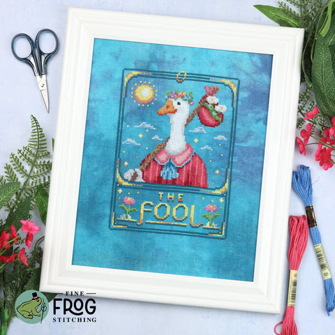 Feather Tarot: The Fool (Fine Frog Stitching)