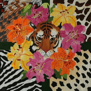 Tiger Flower With Tiger Lilies & Skins