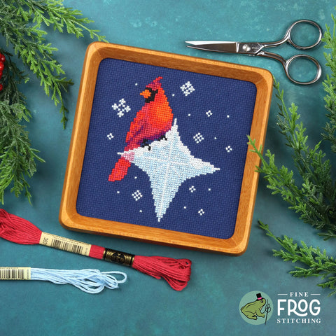 Ice Star Cardinal (Fine Frog Stitching)