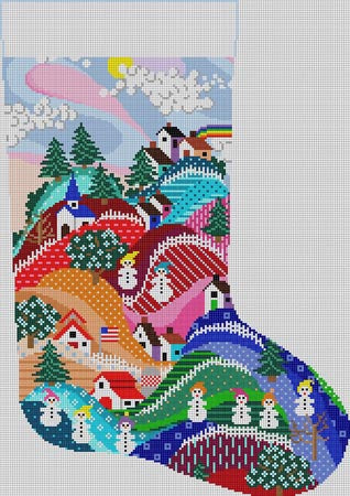 Winter Scene Stocking