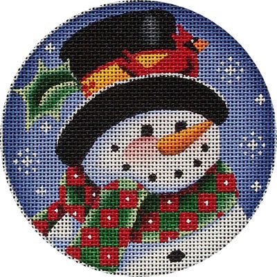 Cardinal Snowman