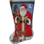 Forest Santa Stocking - 18ct