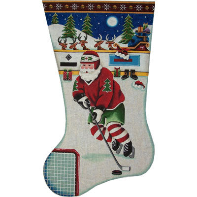 Hockey Santa Stocking - 18ct
