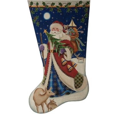 Woodland Christmas Stocking - 18ct