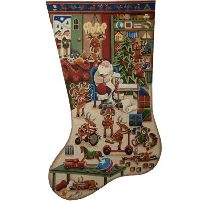 Restless Reindeer Stocking - 18ct
