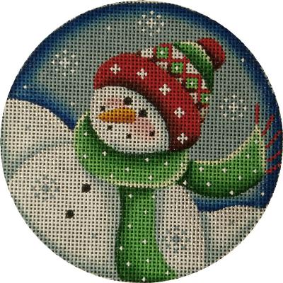 Red and Green Snowman Ornament
