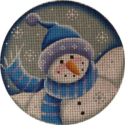 Blue Snowman Ornament