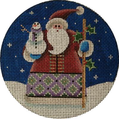 Snowman Santa Ornament
