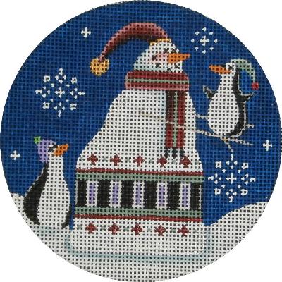 Penguin Snowman Ornament