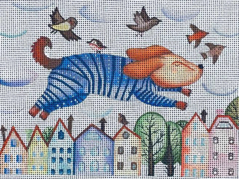 Flying Doggy (Mindys Needlepoint)