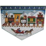 Christmas Train Stocking Cuff - 18ct