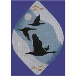 Geese With Moon On