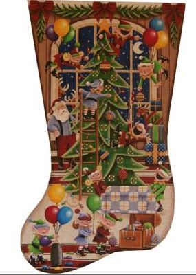 Elf Inegenuity Window Stocking - 13ct