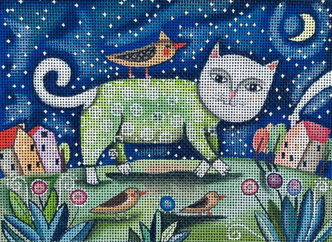 Night Kitty (Mindys Needlepoint)