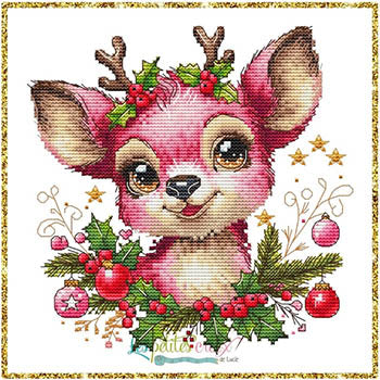 Christmas Pink Reindeer (Les Petites Croix De Lucie)