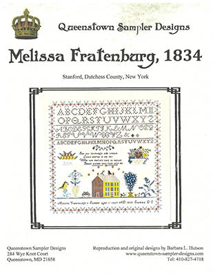 Melissa Fratenburg 1834 - NewYork (Queenstown Sampler Designs)