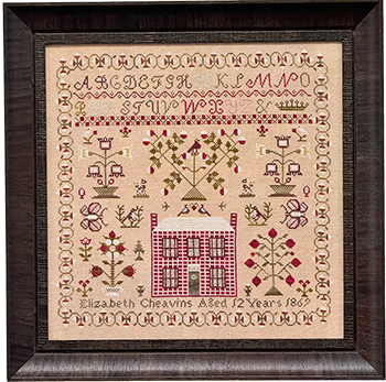 Elizabeth Cheavins 1869 Sampler & Pinwheel (Fox and Rabbit Designs)