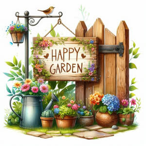 Happy Garden Magnet (Les Petites Croix De Lucie)