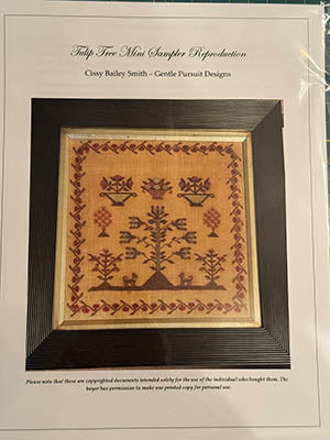 Tulip Tree Mini Sampler Reproduction (Gentle Pursuit Designs)