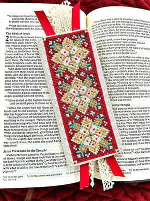 Christmas Tapestry Bookmark (Sweet Wing Studio)