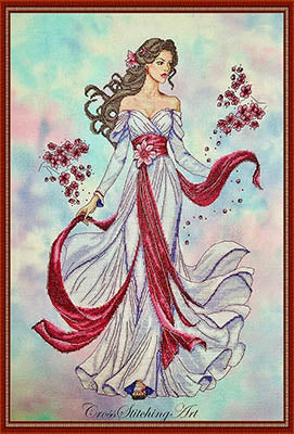 Amariel, The Enchanted Blossom (Cross Stitching Art)