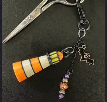 Spooky Lighthouse Scissor Charm (Barefoot Needleart)