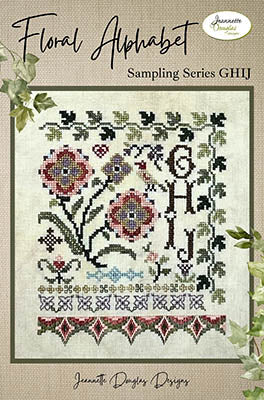 Floral Alphabet Sampling Series GHIJ (Jeannette Douglas)