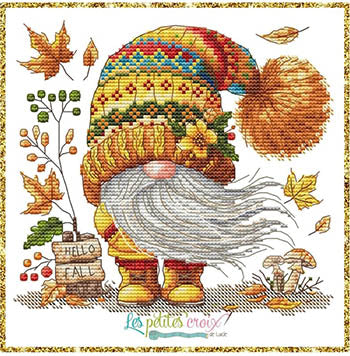 Hello Fall Gnome (Les Petites Croix De Lucie)