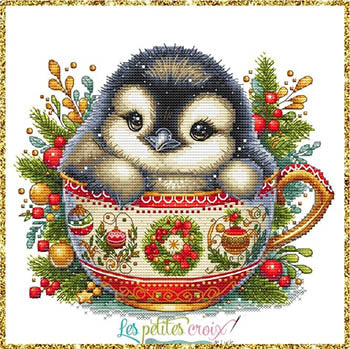 Christmas Animal Cup Penguin (Les Petites Croix de Lucie)