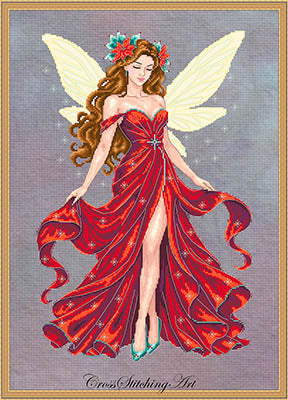 Rosalinne, The Winter Star (Cross Stitching Art)