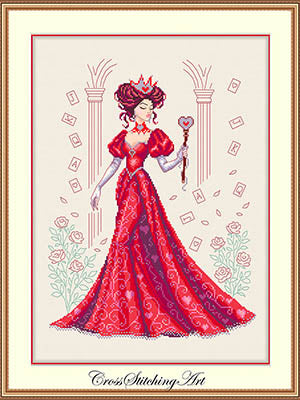 Reina, Queen Of Hearts (Cross Stitching Art)