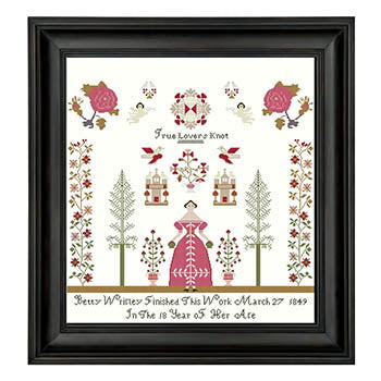 True Lover's Knot - Betty Wrigley Sampler 1849 (Wishing Thorn)