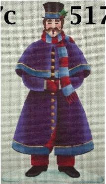 Blue Scarf Caroler