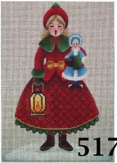 Girl Caroler with Doll