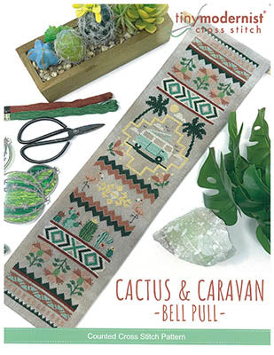 Cactus & Caravan Bell Pull (Tiny Modernist)