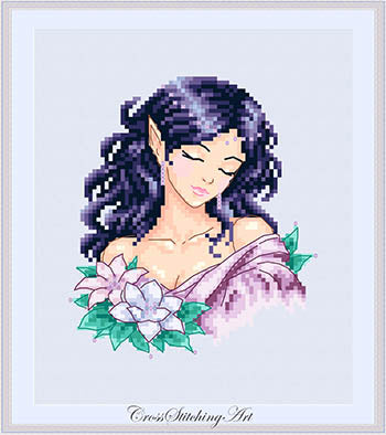 Aelwen (Cross Stitching Art)