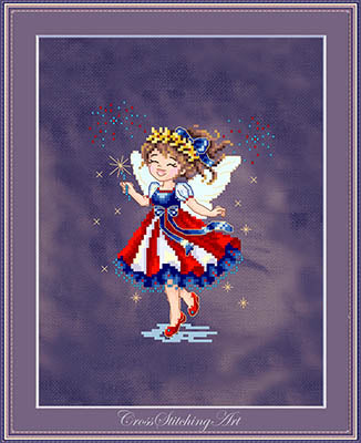 Libby (USA Anniversary Pixielig) (Cross Stitching Art)