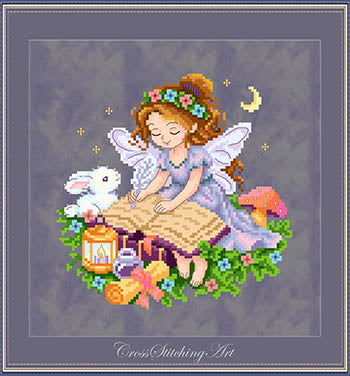 Alice And Her Tiny Treasures (Cross Stitching Art)