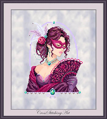 Fiora, The Venetian Rose (Cross Stitching Art)