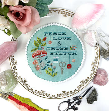 Peace Love & Cross Stitch (Tiny Modernist)