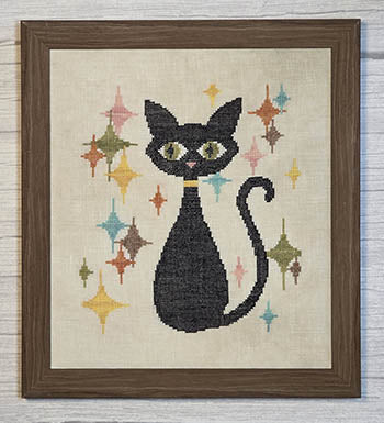 Samantha (Mid-Century Feline) (Wildflower Stitching)
