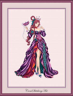 Karolina De Carreau, Queen Of Diamonds (Cross Stitching Art)
