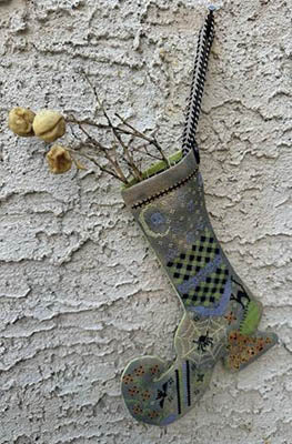 Witch's Boot Stocking (Rebel Stitcher Designs)