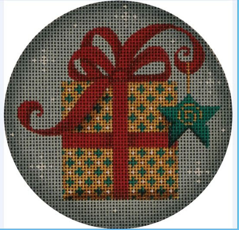Golden Present Ornament