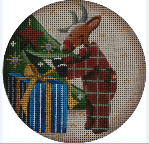 Blue Present Ornament