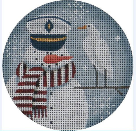 August Snowman Ornament