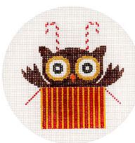 Present Owl with Candy Canes