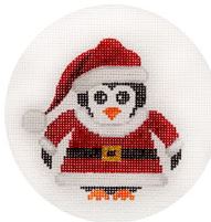 Santa Penguin Ornament