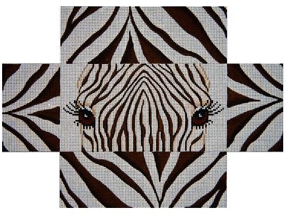 Playful Zebra Eyes and Skin Brick Cover