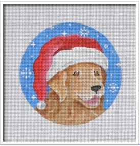 Golden Retriever Santa